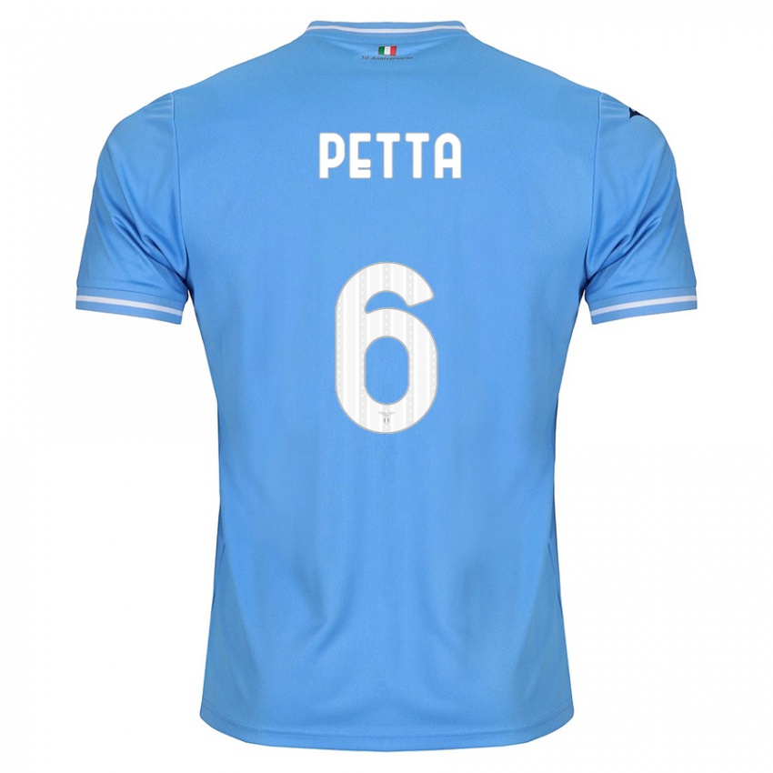 Børn Andrea Petta #6 Blå Hjemmebane Spillertrøjer 2023/24 Trøje T-Shirt