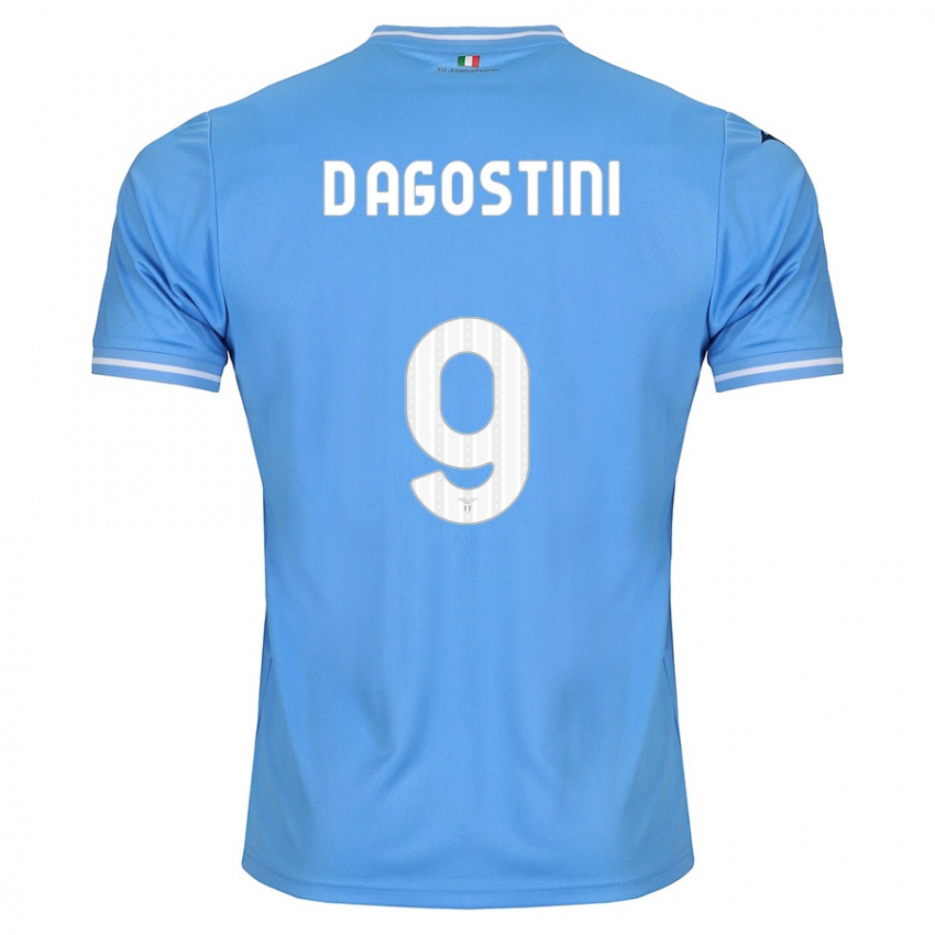 Børn Lorenzo D'agostini #9 Blå Hjemmebane Spillertrøjer 2023/24 Trøje T-Shirt