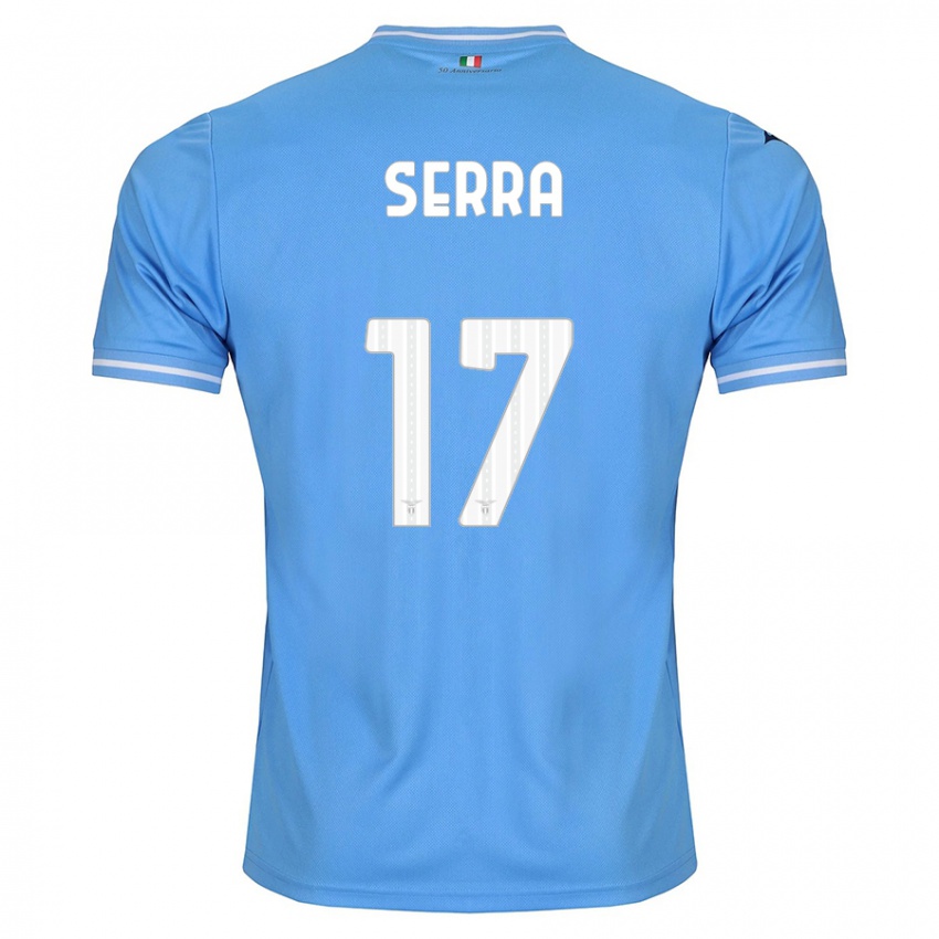 Børn Federico Serra #17 Blå Hjemmebane Spillertrøjer 2023/24 Trøje T-Shirt