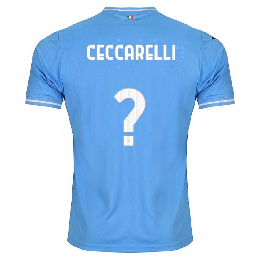 Børn Alessandro Ceccarelli #0 Blå Hjemmebane Spillertrøjer 2023/24 Trøje T-Shirt