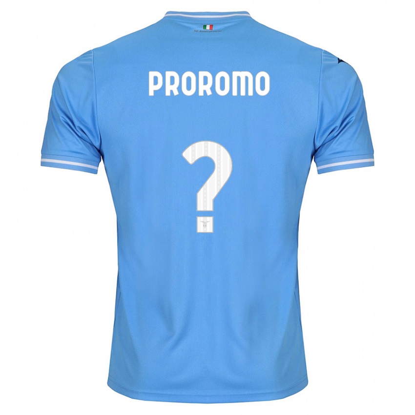 Børn Tommaso Proromo #0 Blå Hjemmebane Spillertrøjer 2023/24 Trøje T-Shirt