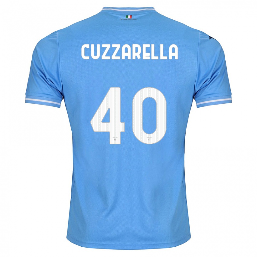Børn Cristian Cuzzarella #40 Blå Hjemmebane Spillertrøjer 2023/24 Trøje T-Shirt