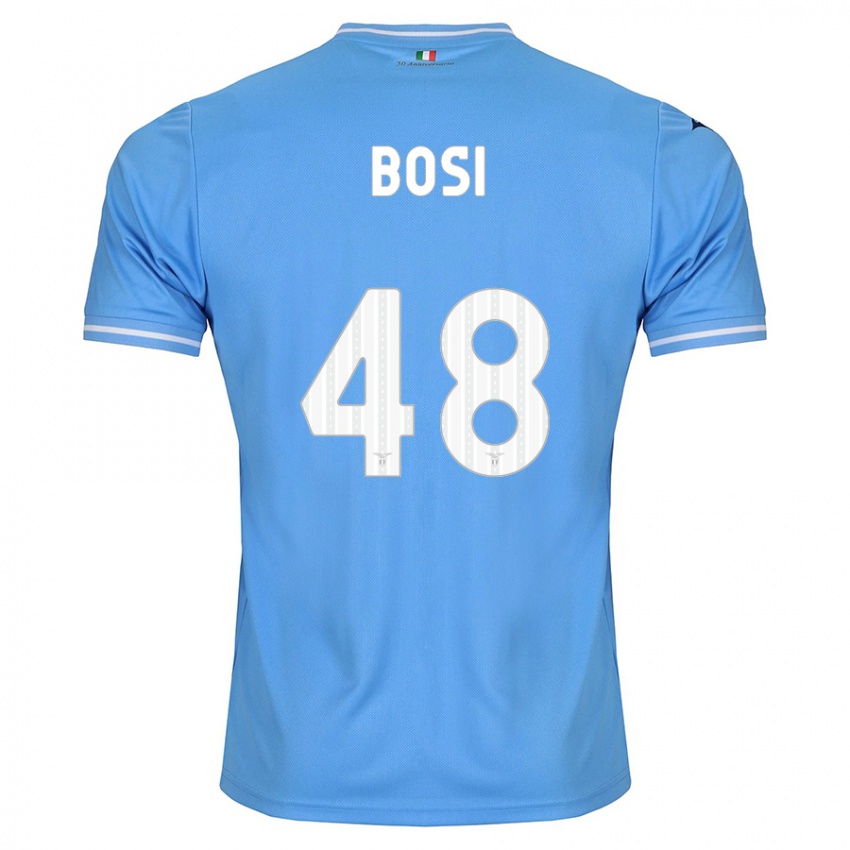 Børn Gioele Bosi #48 Blå Hjemmebane Spillertrøjer 2023/24 Trøje T-Shirt