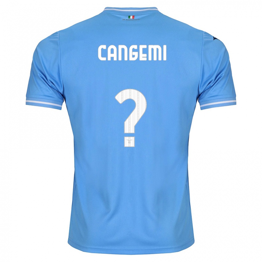 Børn Emanuele Cangemi #0 Blå Hjemmebane Spillertrøjer 2023/24 Trøje T-Shirt