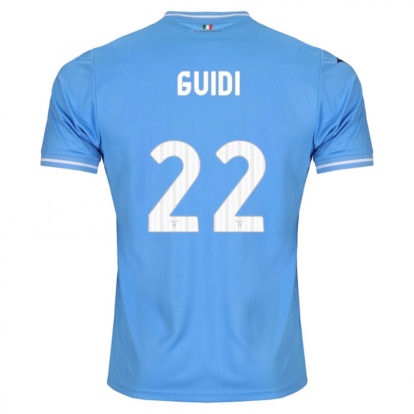 Børn Emma Guidi #22 Blå Hjemmebane Spillertrøjer 2023/24 Trøje T-Shirt