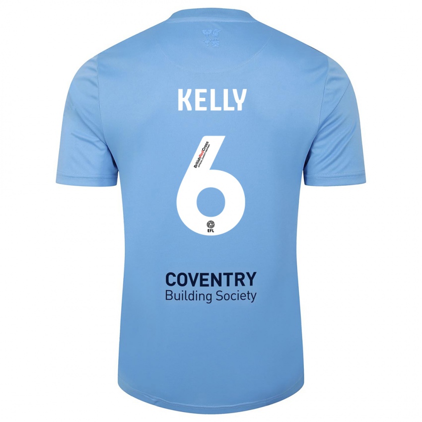 Børn Liam Kelly #6 Himmelblå Hjemmebane Spillertrøjer 2023/24 Trøje T-Shirt