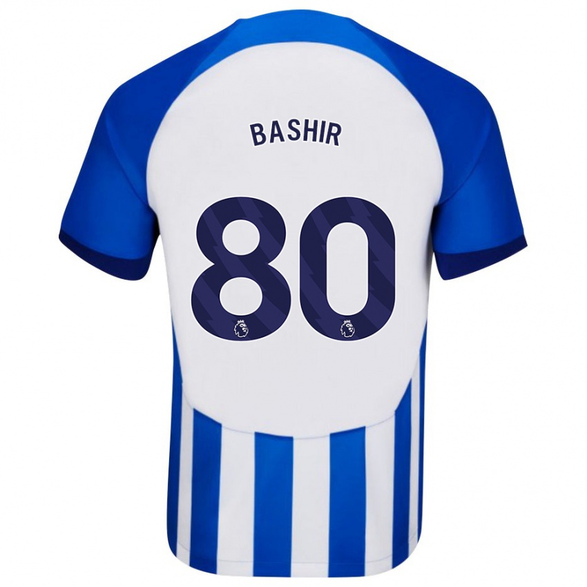 Børn Sahil Bashir #80 Blå Hjemmebane Spillertrøjer 2023/24 Trøje T-Shirt