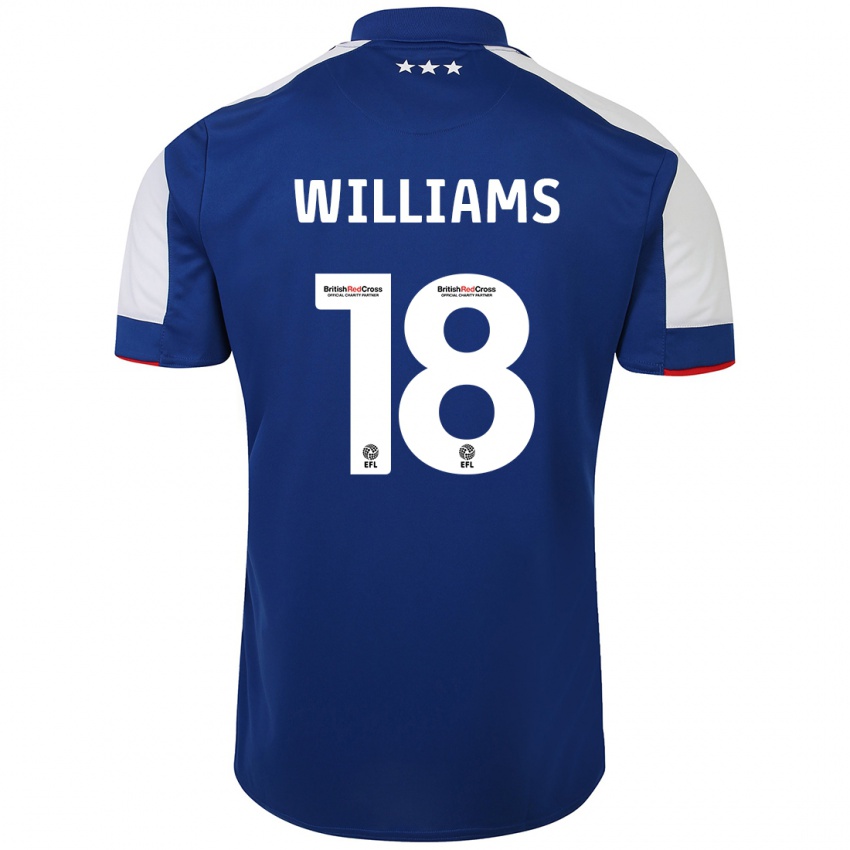 Børn Brandon Williams #18 Blå Hjemmebane Spillertrøjer 2023/24 Trøje T-Shirt