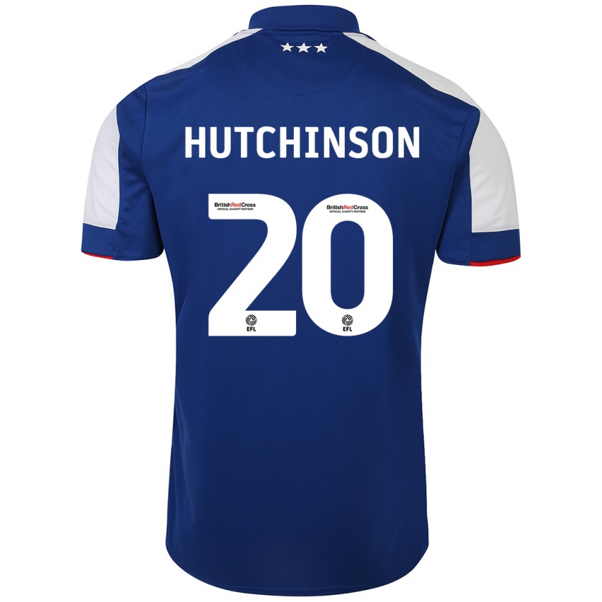 Børn Omari Hutchinson #20 Blå Hjemmebane Spillertrøjer 2023/24 Trøje T-Shirt