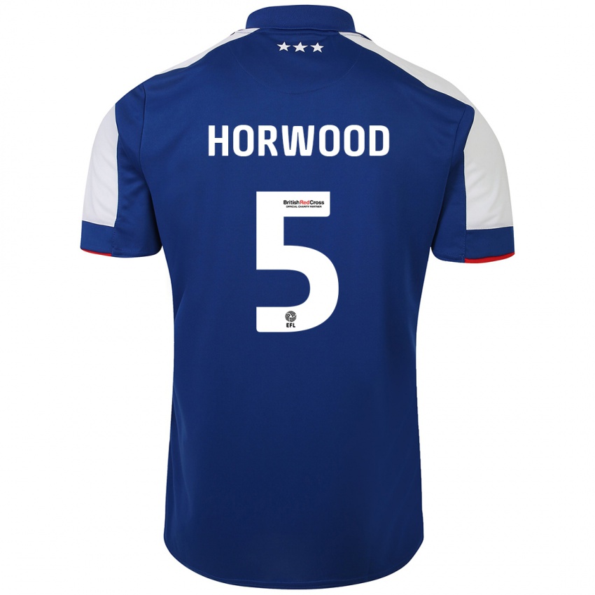 Børn Bonnie Horwood #5 Blå Hjemmebane Spillertrøjer 2023/24 Trøje T-Shirt