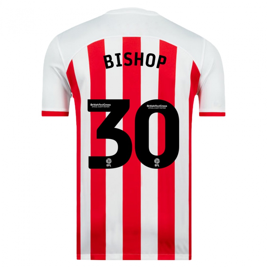 Børn Nathan Bishop #30 Hvid Hjemmebane Spillertrøjer 2023/24 Trøje T-Shirt