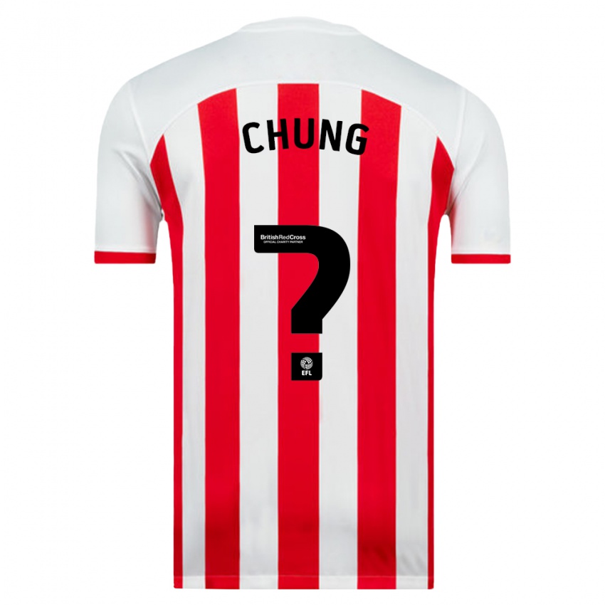 Børn Aaron Chung #0 Hvid Hjemmebane Spillertrøjer 2023/24 Trøje T-Shirt