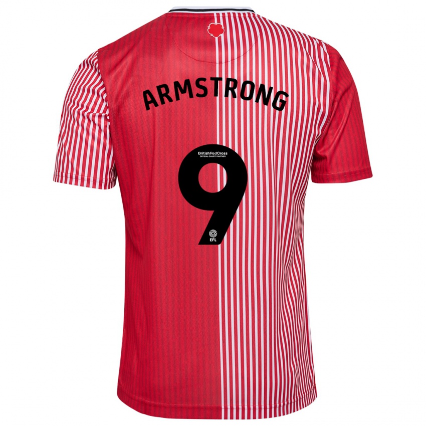 Børn Adam Armstrong #9 Rød Hjemmebane Spillertrøjer 2023/24 Trøje T-Shirt