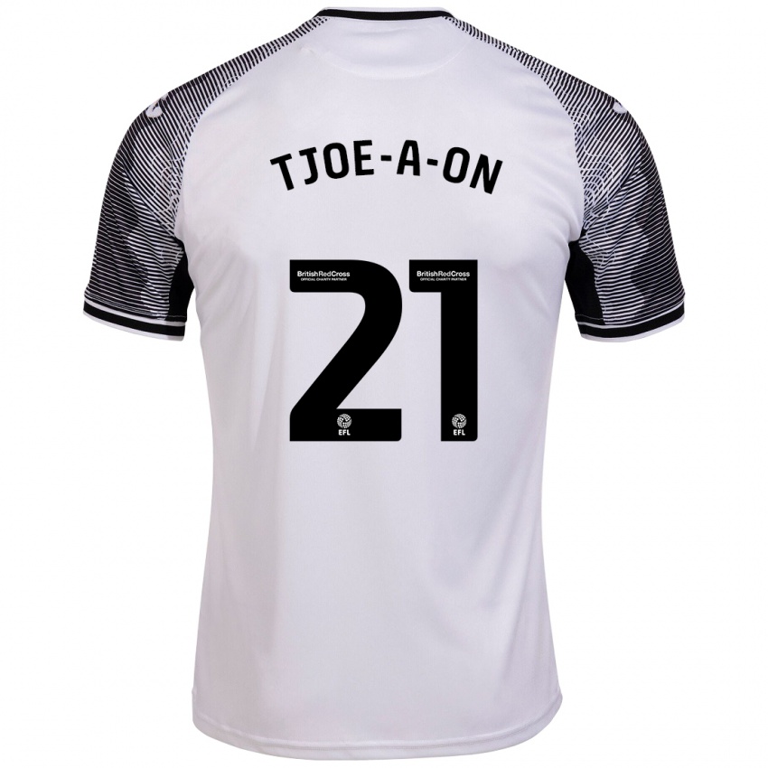 Børn Nathan Tjoe-A-On #21 Hvid Hjemmebane Spillertrøjer 2023/24 Trøje T-Shirt