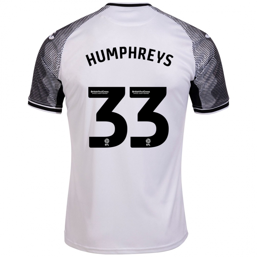 Børn Bashir Humphreys #33 Hvid Hjemmebane Spillertrøjer 2023/24 Trøje T-Shirt