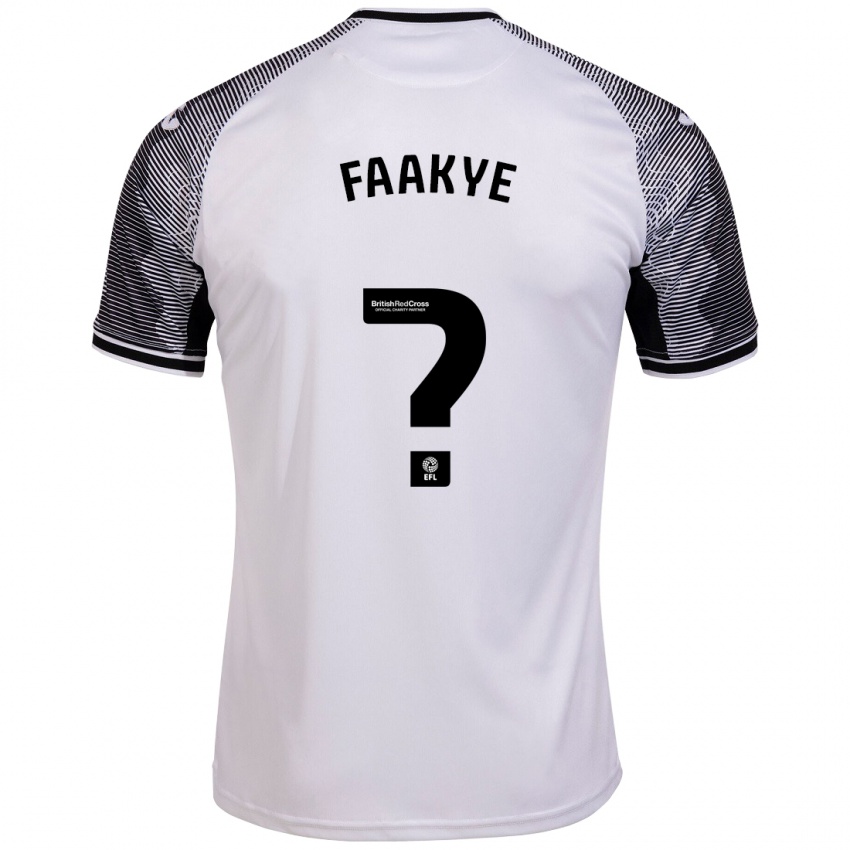 Børn Richard Faakye #0 Hvid Hjemmebane Spillertrøjer 2023/24 Trøje T-Shirt