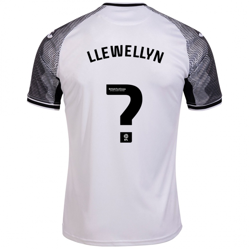 Børn Cameron Llewellyn #0 Hvid Hjemmebane Spillertrøjer 2023/24 Trøje T-Shirt