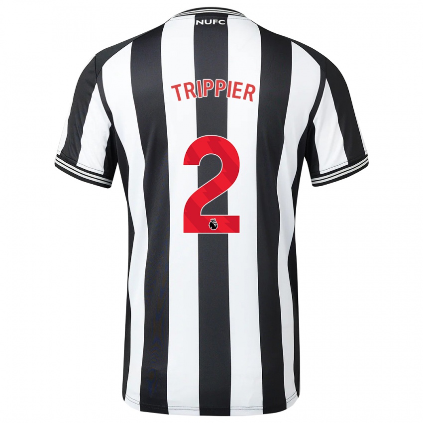 Børn Kieran Trippier #2 Sort Hvid Hjemmebane Spillertrøjer 2023/24 Trøje T-Shirt