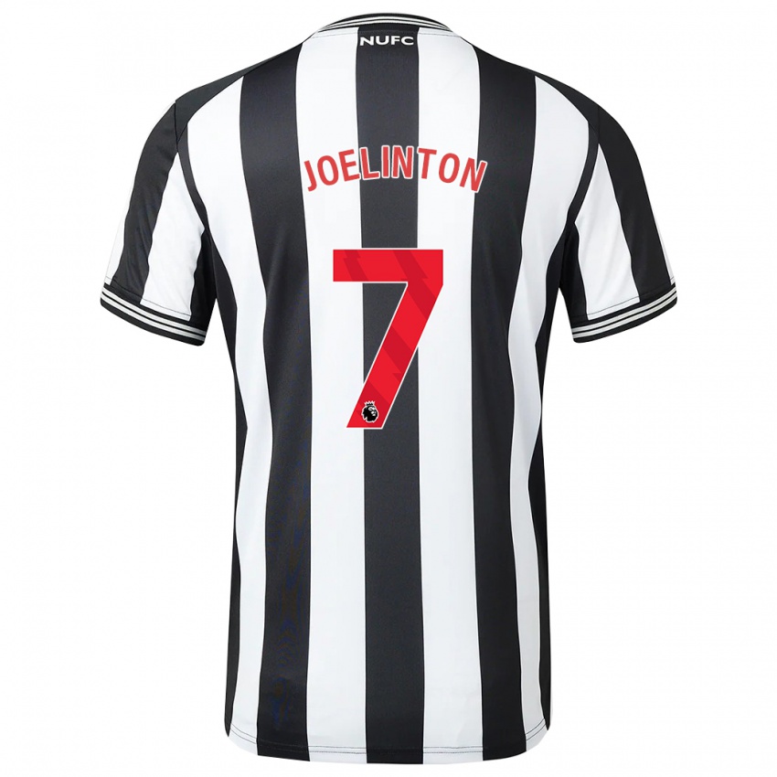 Børn Joelinton #7 Sort Hvid Hjemmebane Spillertrøjer 2023/24 Trøje T-Shirt