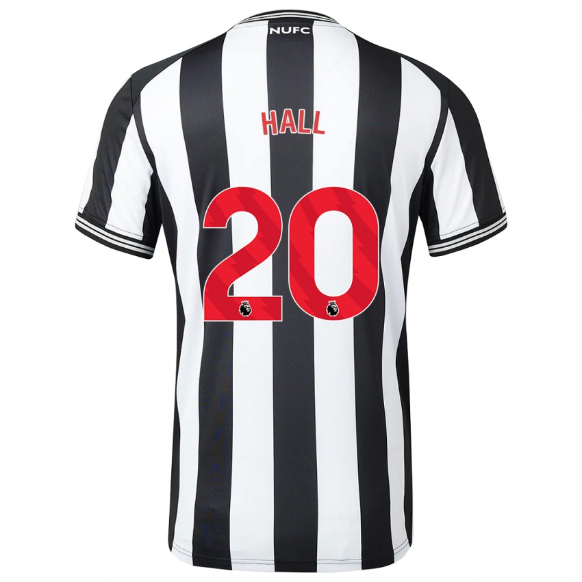 Børn Lewis Hall #20 Sort Hvid Hjemmebane Spillertrøjer 2023/24 Trøje T-Shirt