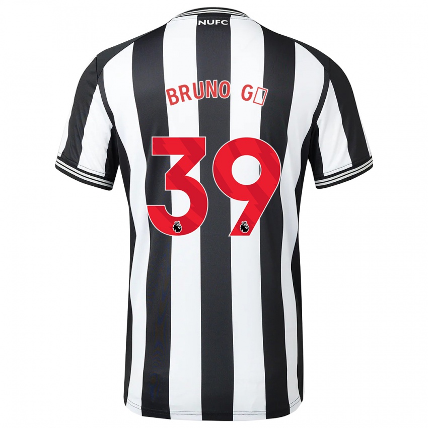 Børn Bruno Guimaraes #39 Sort Hvid Hjemmebane Spillertrøjer 2023/24 Trøje T-Shirt