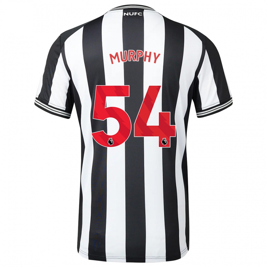 Børn Alex Murphy #54 Sort Hvid Hjemmebane Spillertrøjer 2023/24 Trøje T-Shirt