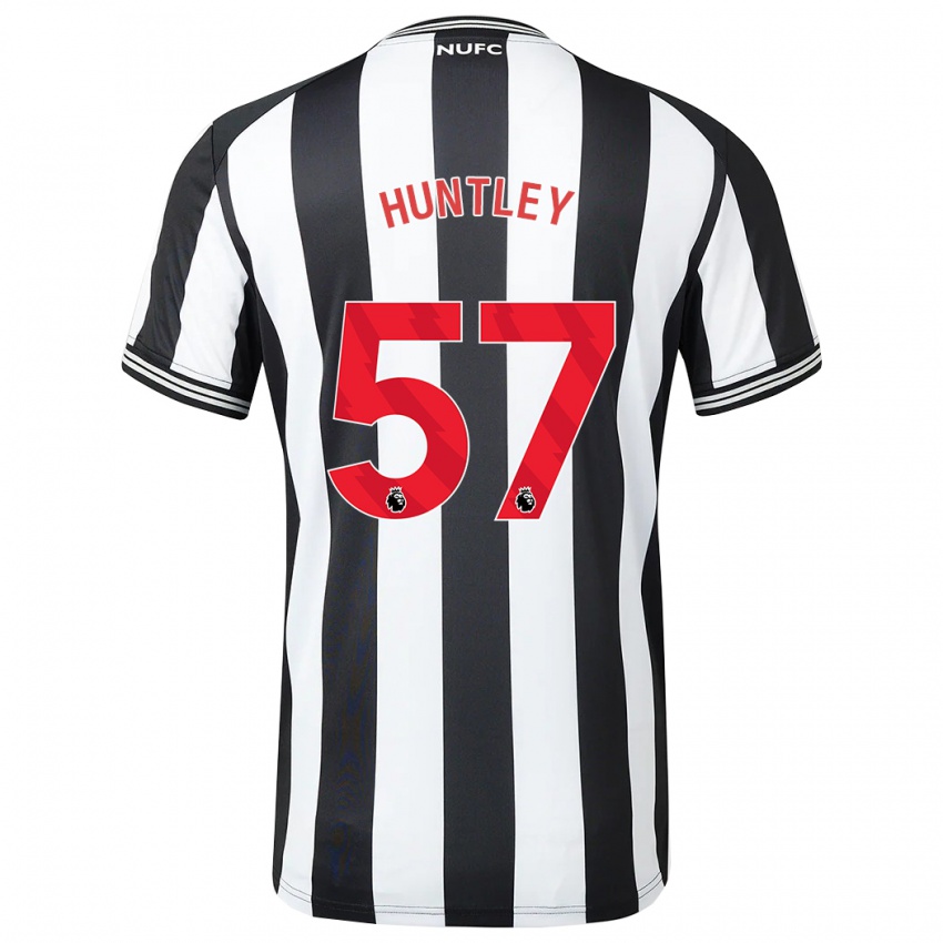 Børn James Huntley #57 Sort Hvid Hjemmebane Spillertrøjer 2023/24 Trøje T-Shirt