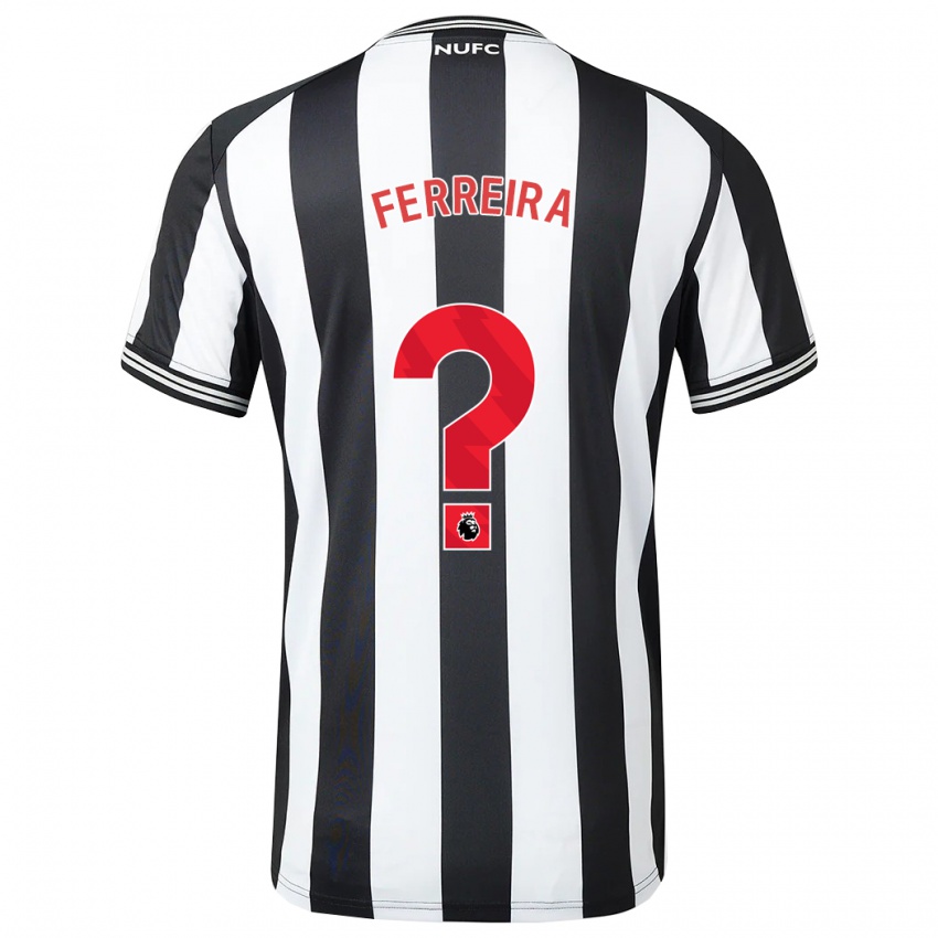 Børn Matheos Ferreira #0 Sort Hvid Hjemmebane Spillertrøjer 2023/24 Trøje T-Shirt