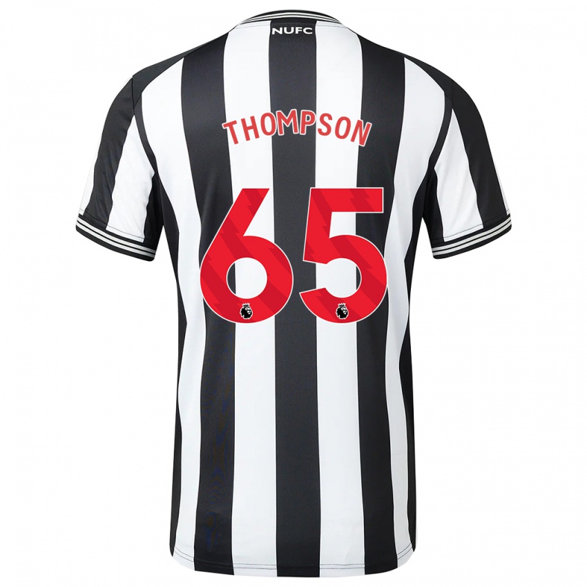 Børn Ciaran Thompson #65 Sort Hvid Hjemmebane Spillertrøjer 2023/24 Trøje T-Shirt