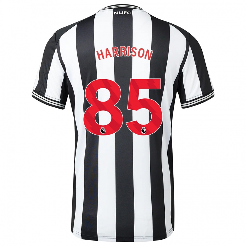 Børn Adam Harrison #85 Sort Hvid Hjemmebane Spillertrøjer 2023/24 Trøje T-Shirt