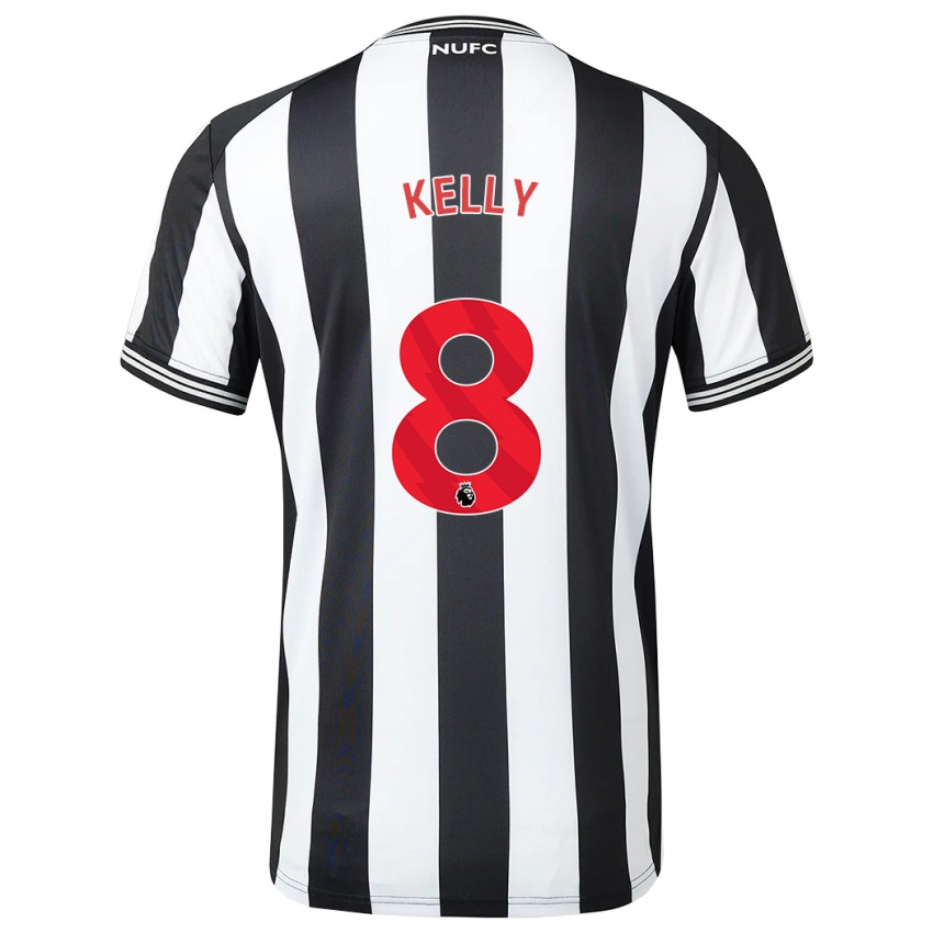 Børn Emma Kelly #8 Sort Hvid Hjemmebane Spillertrøjer 2023/24 Trøje T-Shirt