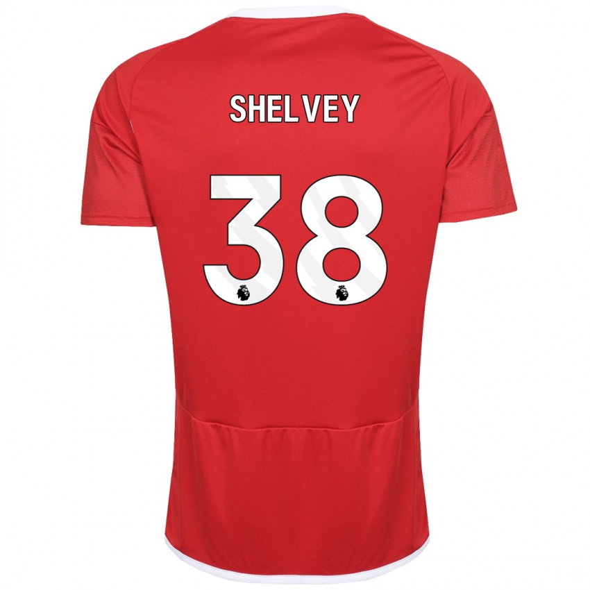 Børn George Shelvey #38 Rød Hjemmebane Spillertrøjer 2023/24 Trøje T-Shirt