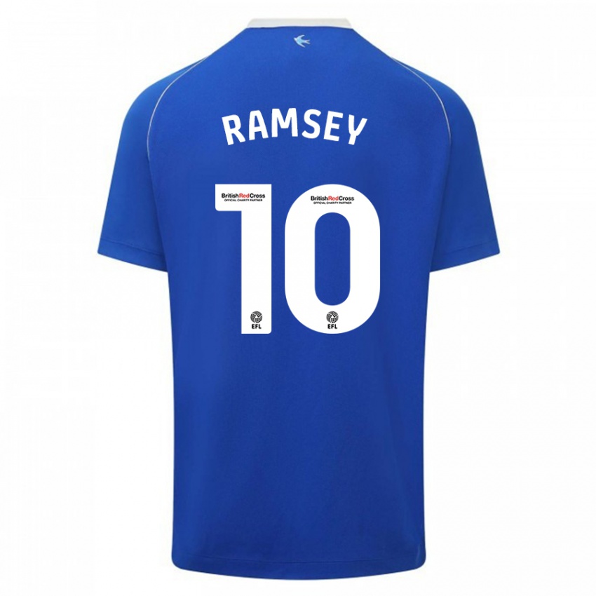 Børn Aaron Ramsey #10 Blå Hjemmebane Spillertrøjer 2023/24 Trøje T-Shirt