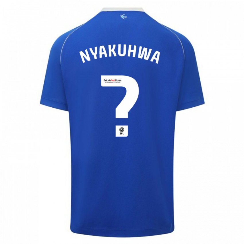 Børn Tanatswa Nyakuhwa #0 Blå Hjemmebane Spillertrøjer 2023/24 Trøje T-Shirt