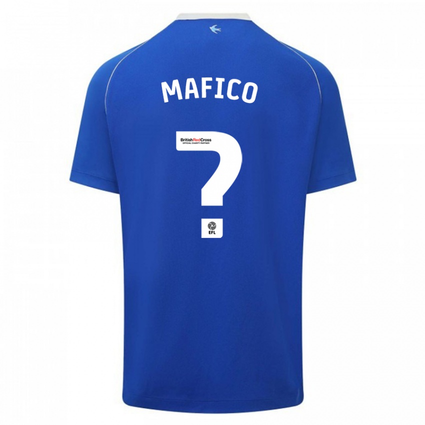 Børn Dakarai Mafico #0 Blå Hjemmebane Spillertrøjer 2023/24 Trøje T-Shirt