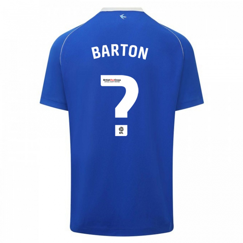 Børn Daniel Barton #0 Blå Hjemmebane Spillertrøjer 2023/24 Trøje T-Shirt