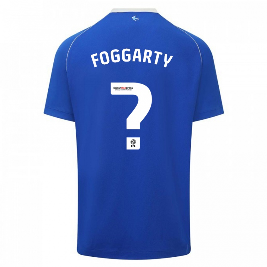 Børn Corey Foggarty #0 Blå Hjemmebane Spillertrøjer 2023/24 Trøje T-Shirt