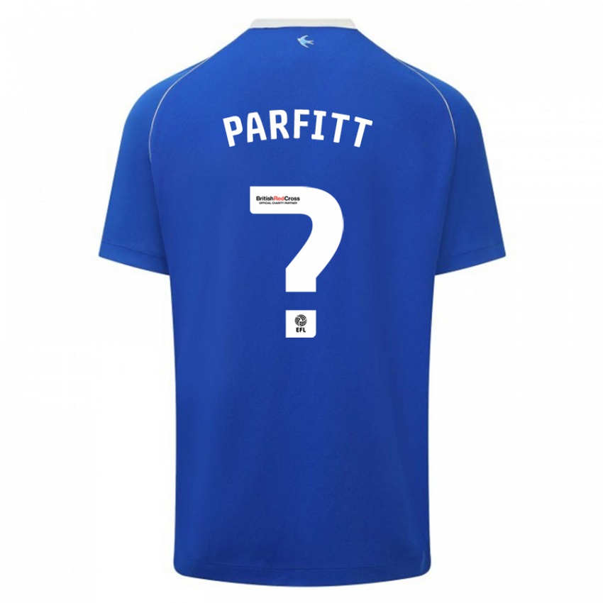 Børn T-Jay Parfitt #0 Blå Hjemmebane Spillertrøjer 2023/24 Trøje T-Shirt