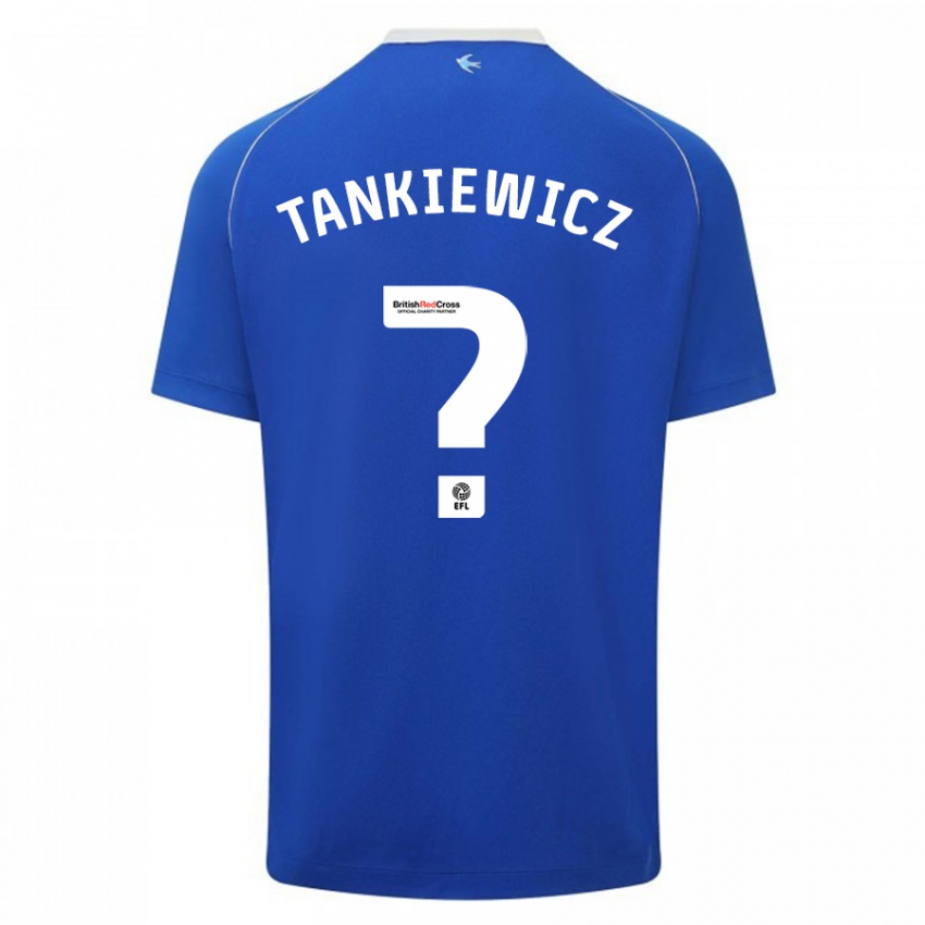 Børn Rob Tankiewicz #0 Blå Hjemmebane Spillertrøjer 2023/24 Trøje T-Shirt