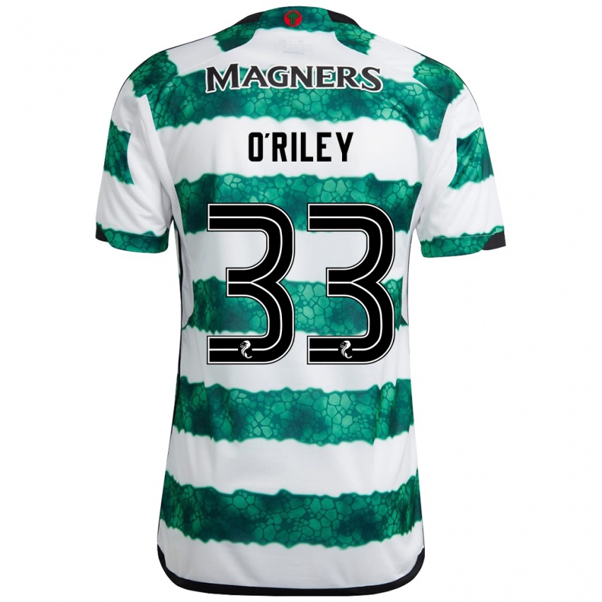Børn Matt O'riley #33 Grøn Hjemmebane Spillertrøjer 2023/24 Trøje T-Shirt