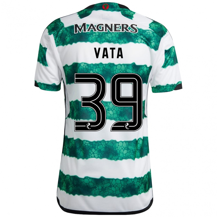 Børn Rocco Vata #39 Grøn Hjemmebane Spillertrøjer 2023/24 Trøje T-Shirt