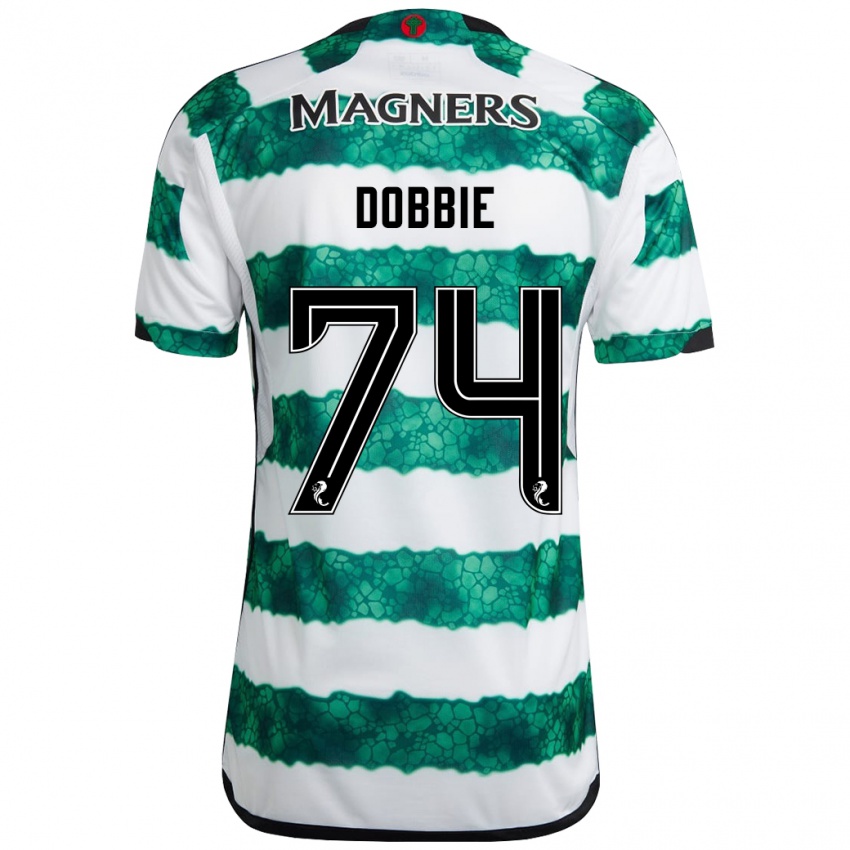 Børn Lewis Dobbie #74 Grøn Hjemmebane Spillertrøjer 2023/24 Trøje T-Shirt