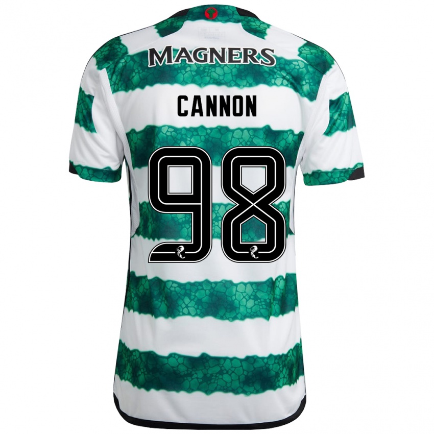 Børn Aidan Cannon #98 Grøn Hjemmebane Spillertrøjer 2023/24 Trøje T-Shirt