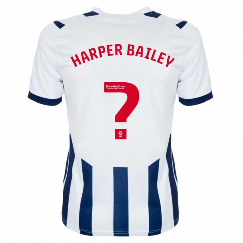 Børn Aaron Harper-Bailey #0 Hvid Hjemmebane Spillertrøjer 2023/24 Trøje T-Shirt