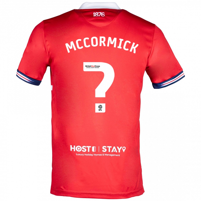 Børn George Mccormick #0 Rød Hjemmebane Spillertrøjer 2023/24 Trøje T-Shirt