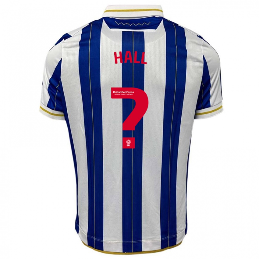 Børn Jack Hall #0 Blå Hvid Hjemmebane Spillertrøjer 2023/24 Trøje T-Shirt