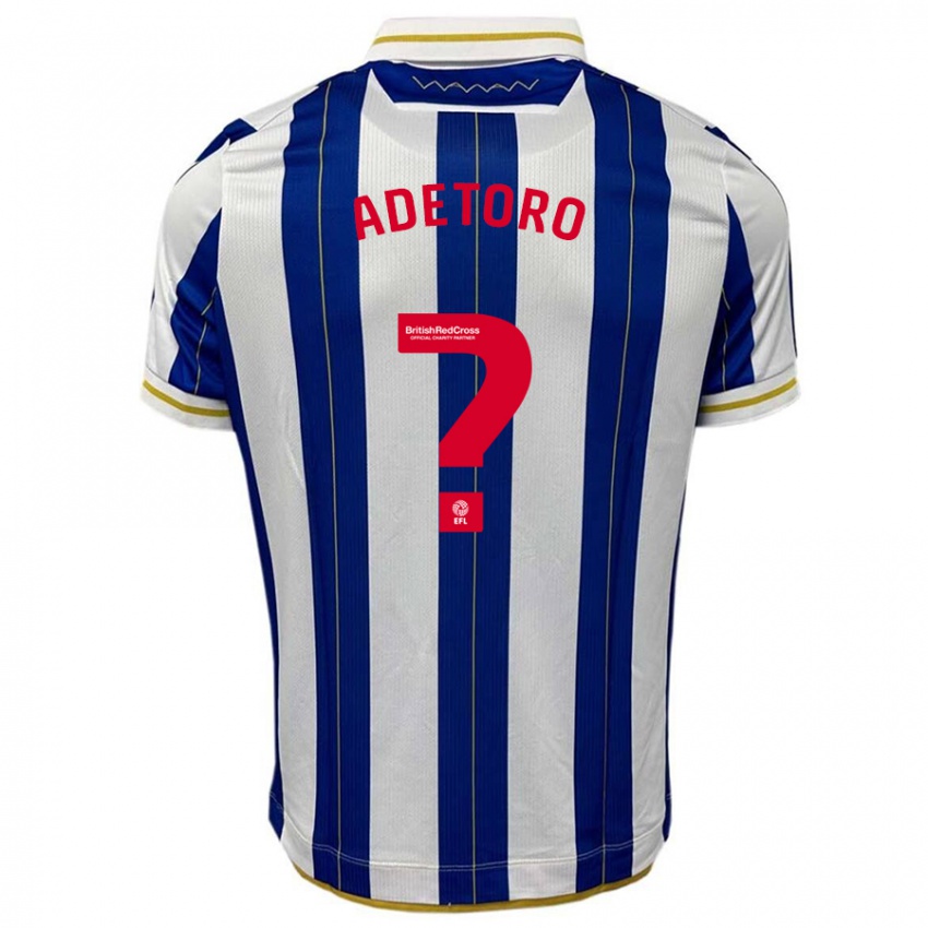 Børn Adam Adetoro #0 Blå Hvid Hjemmebane Spillertrøjer 2023/24 Trøje T-Shirt