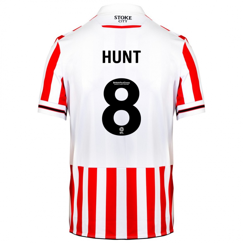 Børn Abby Hunt #8 Rød Hvid Hjemmebane Spillertrøjer 2023/24 Trøje T-Shirt