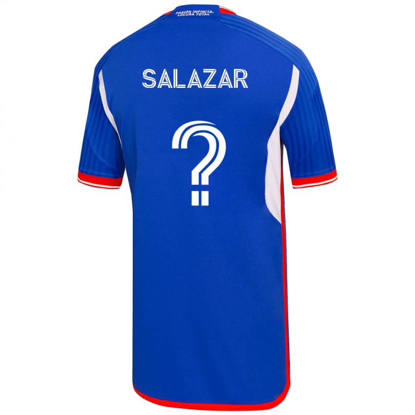 Børn Yahir Salazar #0 Blå Hjemmebane Spillertrøjer 2023/24 Trøje T-Shirt