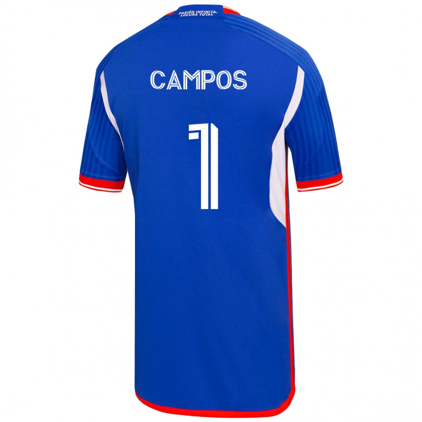 Børn Natalia Campos #1 Blå Hjemmebane Spillertrøjer 2023/24 Trøje T-Shirt